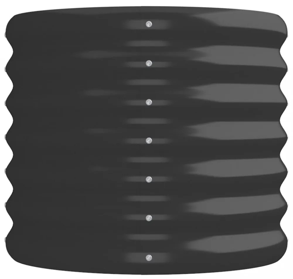 antracitszürke horganyzott acél kerti magaságyás 224x40x36 cm