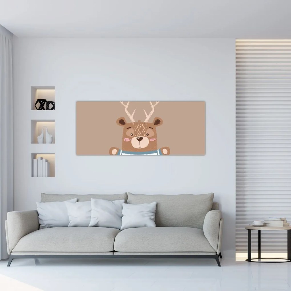 Kép - Szarvas csíkos ingben (120x50 cm)