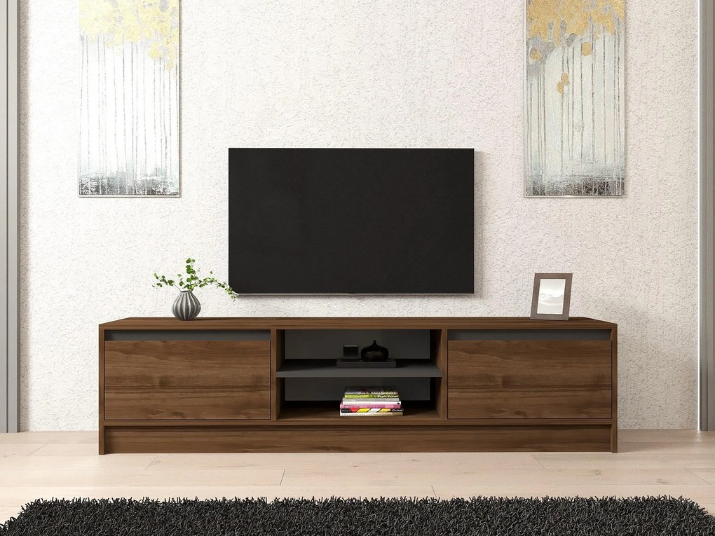 TV asztal/szekrény Omar (dió + antracit). 1089276