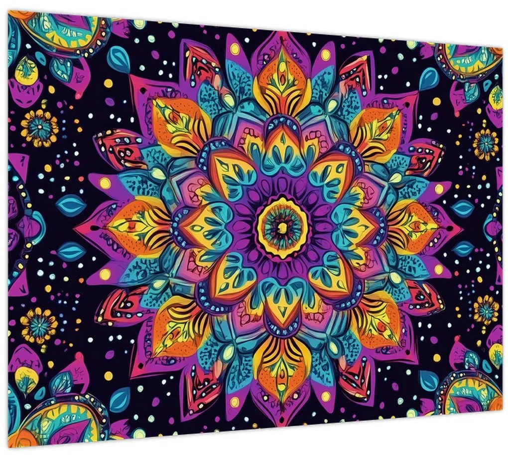 Kép - Kaleidoszkópos mandala (70x50 cm)