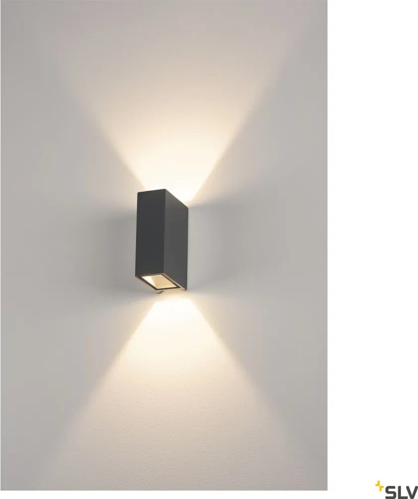 SLV 232445 QUAD Modern Kültéri Fali Lámpa Antracit LED IP44