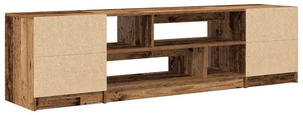 antik fa színű szerelt fa TV-szekrény 188,5x41x50 cm