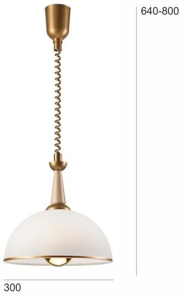 Lehúzható CHIARA csillár 1xE27/60W/230V bézs/cseresznye