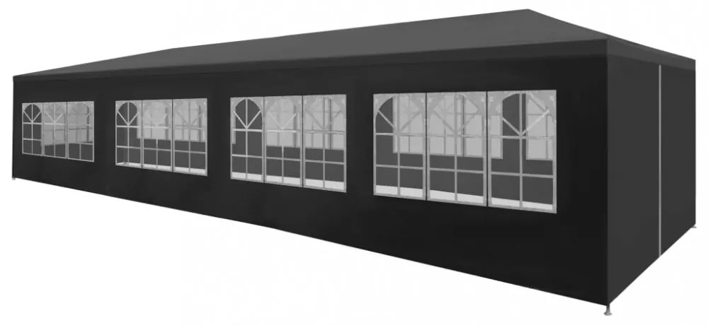 antracitszürke rendezvénysátor 3 x 12 m