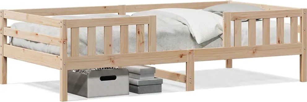 vidaXL tömör fenyőfa ágykeret matrac nélkül 90 x 190 cm