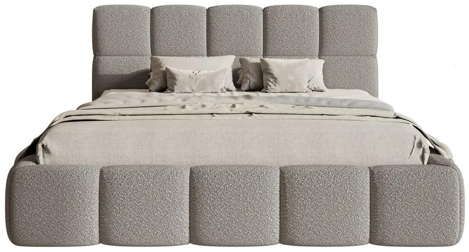 Franciaágy 180 cm Cirsten 180 (ágyráccsal) (tárolóhellyel) (szürke). 1099498