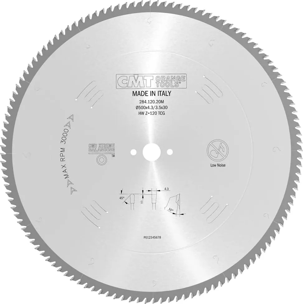 Cmt Alumínium sárgaréz Pvc fűrész 500x30x120Z