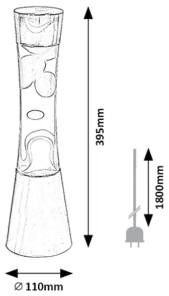 Rabalux 7028 - Lávalámpa MINKA 1xGY6,35/20W/230V többszínű