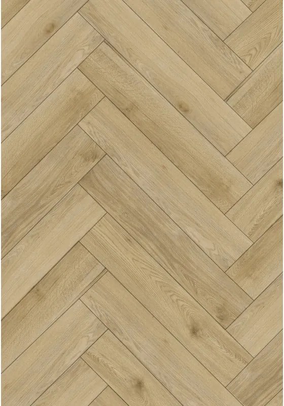 Mexen Charter Oak vinil panelek halszálka 635 x 127 mm SPC 6,5 mm, alátét 1,5 mm, 4 V-fuga, Tölgy
