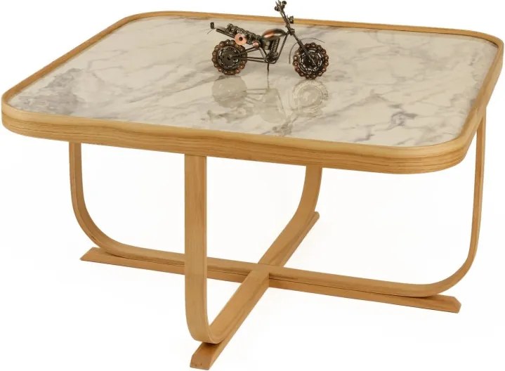 Hisar 90 - Oak, White Marble