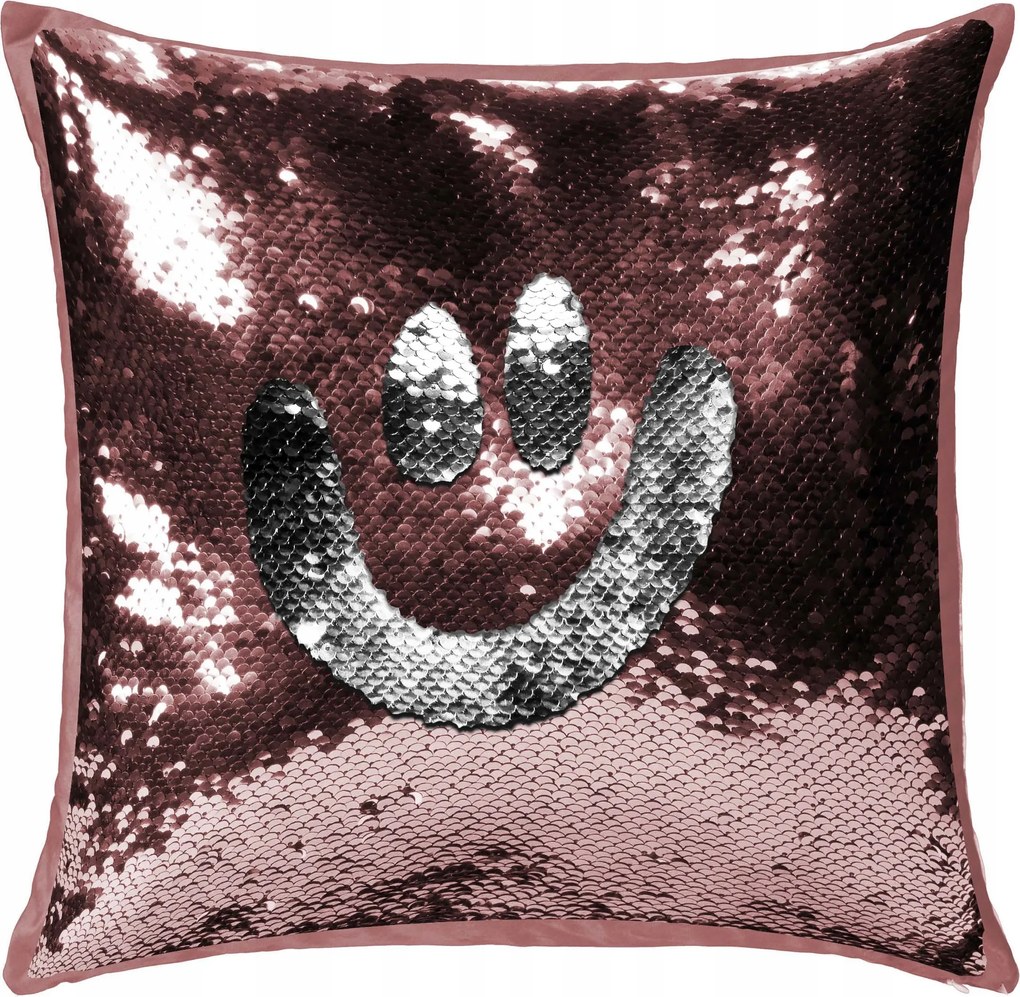 Vicces párna flitterekkel 40x40 Glamour Rose