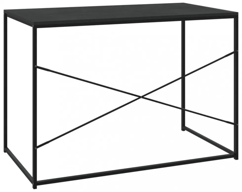 fekete szerelt fa számítógépasztal 110 x 60 x 70 cm