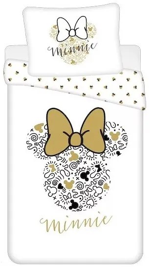 Disney Minnie Gold ágyneműhuzat 140×200cm, 70×90 cm