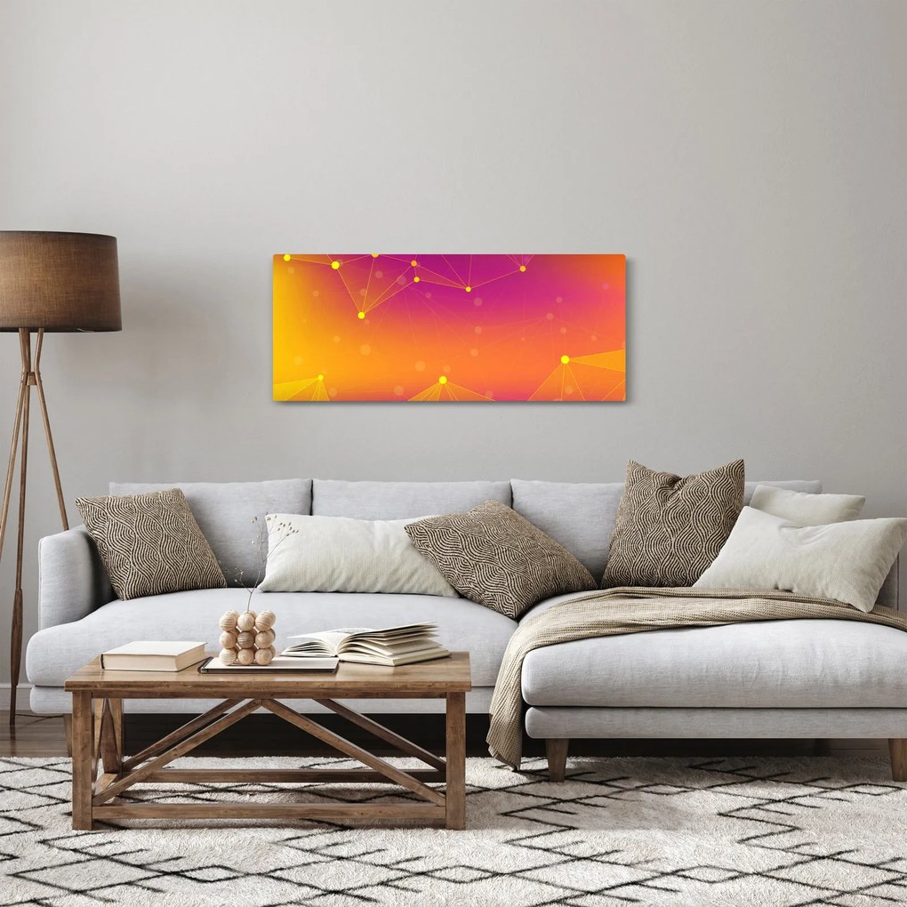 Szines absztrakt kép (120x50 cm)