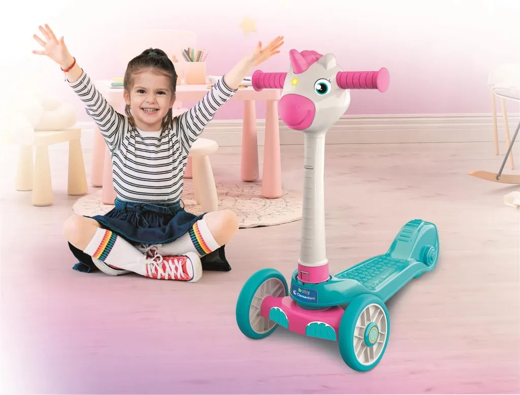 Háromkerekű Pink unikornis roller Clementoni