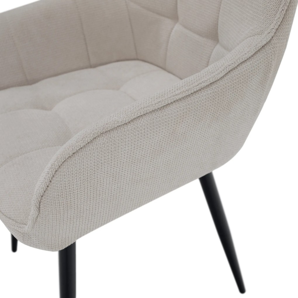 Design fotel, bézs/fekete, MARKEN