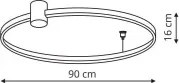 LED mennyezeti lámpa RING S LED/50W/230V 3000/4000/6000K átm. 90 cm fekete