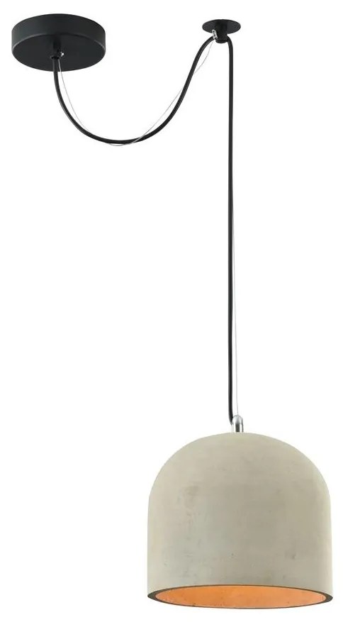 Maytoni T451-PL-01-GR - Csillár zsinóron BRONI 1xE27/60W/230V átm. 20 cm szürke