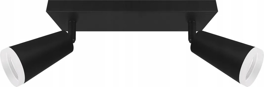 Sana GU10 2L spot fali-mennyezeti lámpatest, fekete