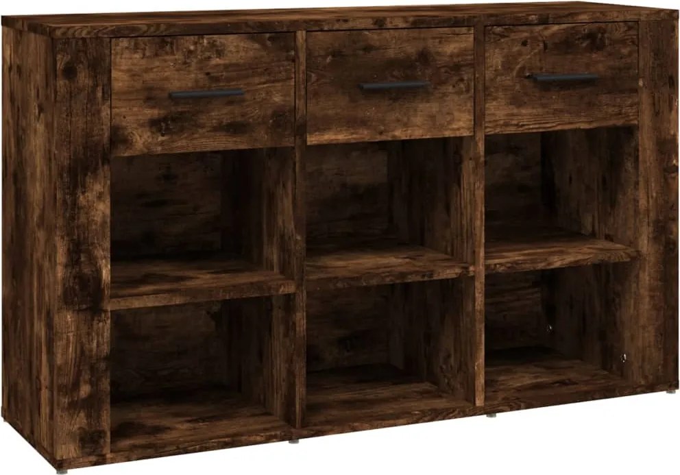 vidaXL füstös tölgy színű szerelt fa tálalószekrény 100x30x59,5 cm