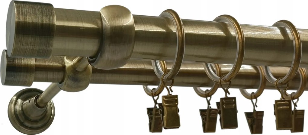 Függönykarnis Dupla 25+19mm Arany Antik 280 Luna