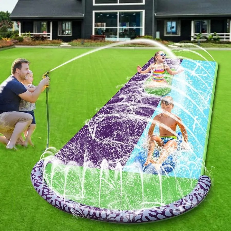 Otthoni szabadtéri Dupla Vízi csúszó szőnyeg, 4,8 m x 145 cm