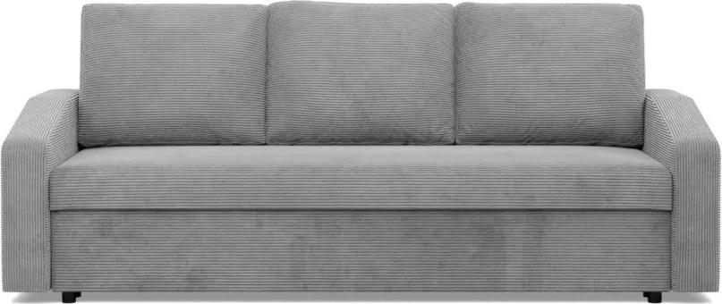 Zeus kanapéágy, kordbársony, bonell töltet, döntött kartámasz, szürke