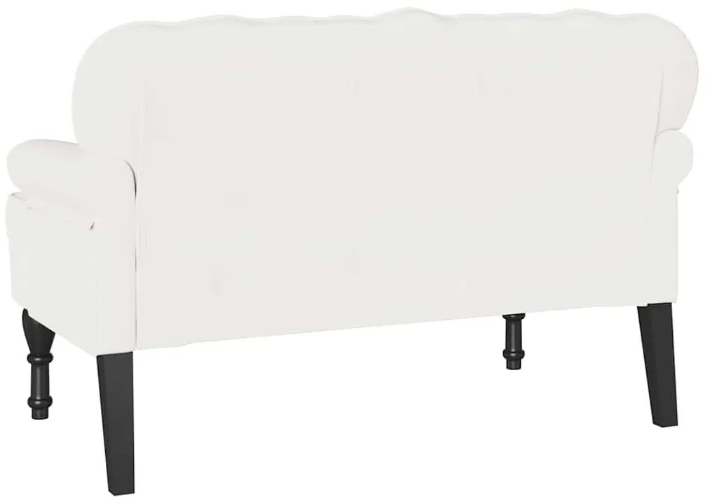 vidaXL Chesterfield Pad Fehér 119.5 x 64.5 x 75 cm Műbőr