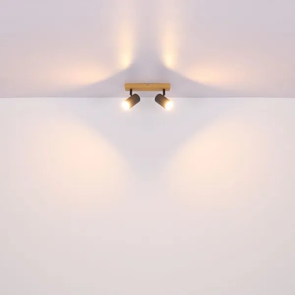 Globo 57911-2G - Spotlámpa ROBBY 2xGU10/35W/230V szürke/barna