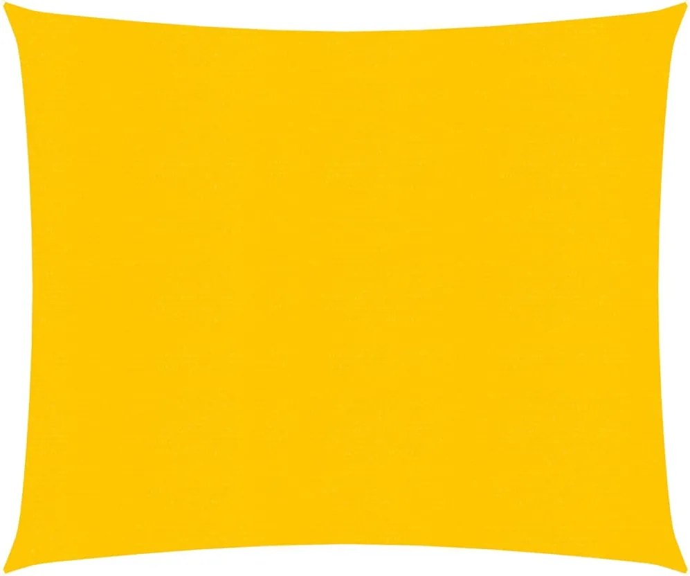vidaXL sárga négyzet alakú HDPE napvitorla 160 g/m² 5x5 m