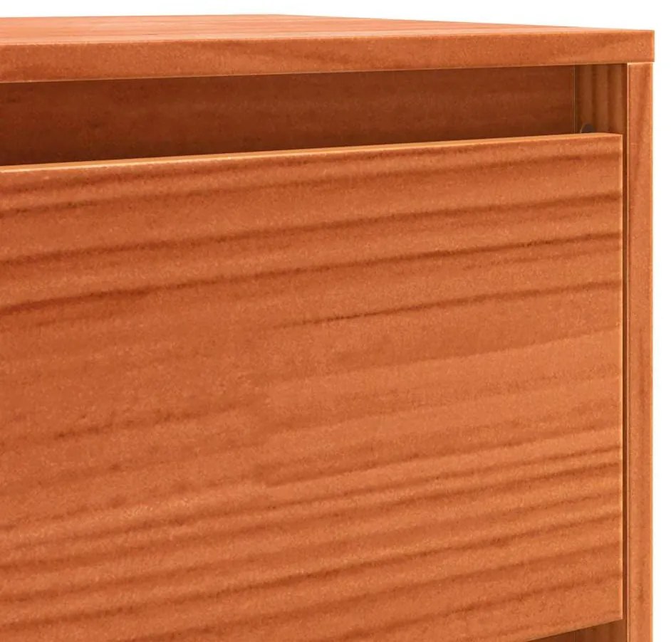 Széf fiókkal Barna 111 x 34 x 75 cm Tömör fenyőfa