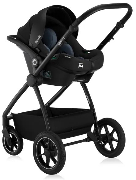 Lionelo - MERIL 3 az 1-ben kombinált babakocsi, Fekete Onyx
