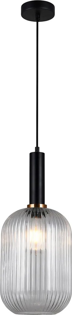 Italux glamour modern függeszték antiola fekete átlátszó itxpnd-5588-1l-bkcl