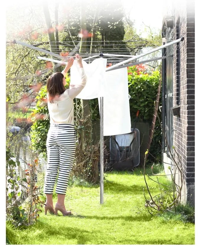 Ezüstszínű kerti ruhaszárító 60 m Topspinner – Brabantia