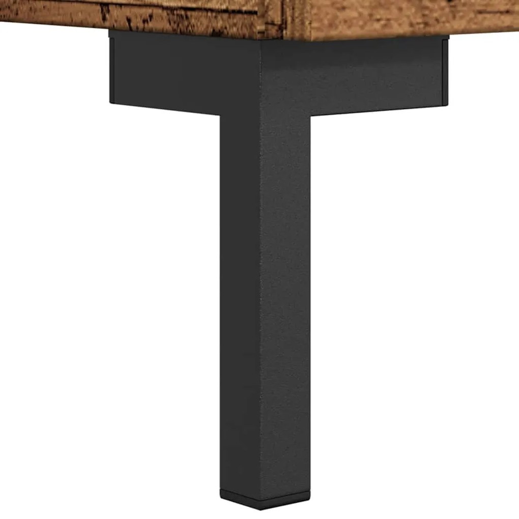 antik fa színű szerelt fa TV-szekrény 150 x 30 x 50 cm