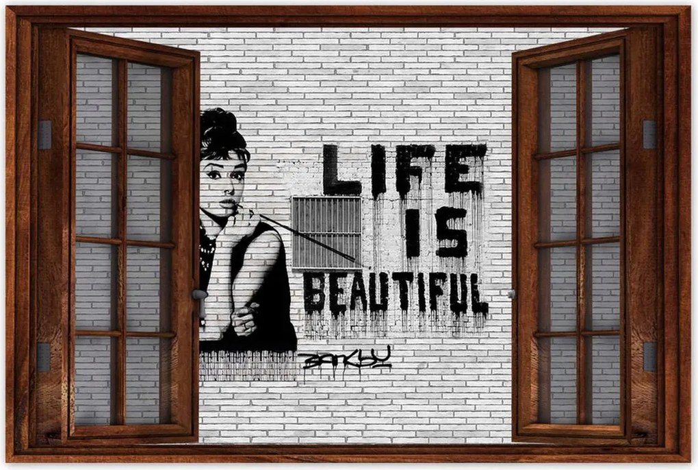 Poszterek 60x40 Banksy Life is beautiful