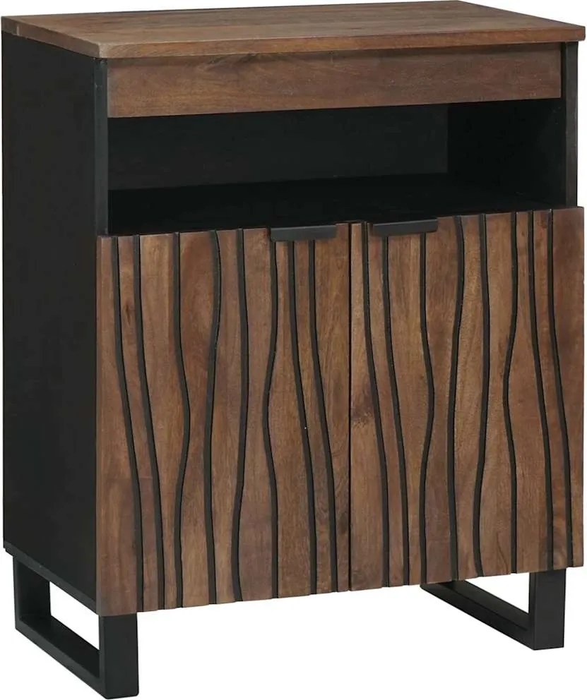 vidaXL Tálalószekrény Barna 60 x 33 x 75 cm tömör mangófa