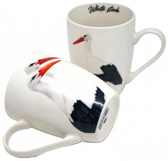 Gólya madaras porcelán bögre 350 ml dobozban