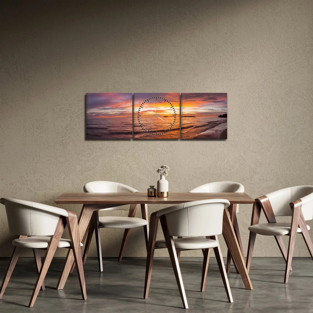 Kép - Naplemente (órával) (90x30 cm)