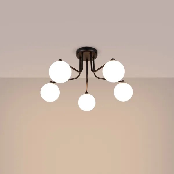 Sollux SL.1663 - Csillár rúdon ASTRAL 5xG9/8W/230V fekete