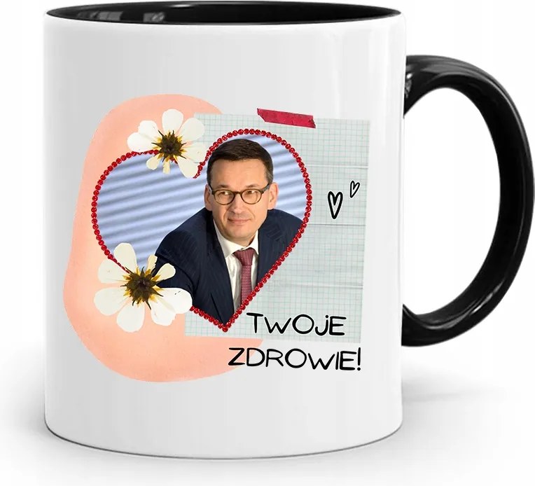 Bögre Fekete Politikusok Miniszterelnök Mateusz Morawiecki