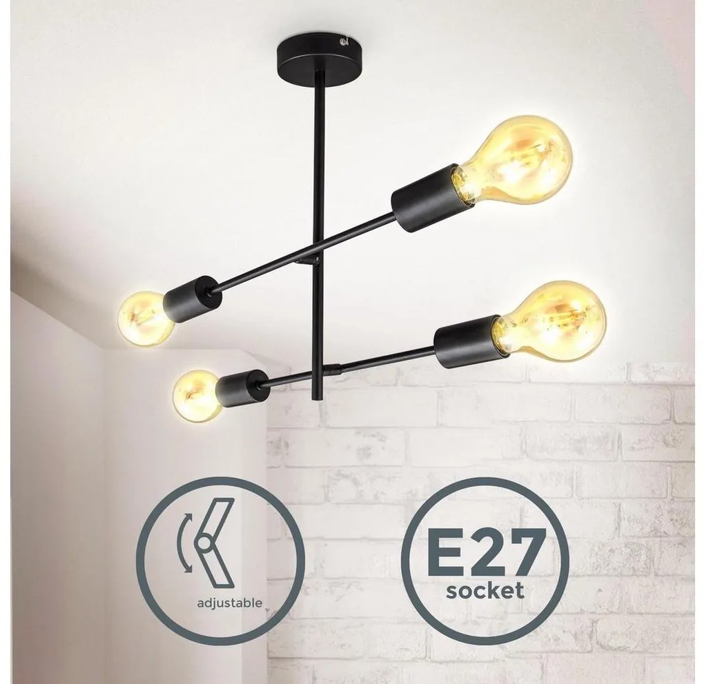 B.K. Licht 1343 - Csillár 4xE27/60W/230V 1343
