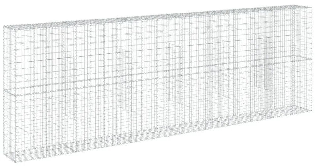 horganyzott vas gabion kosár fedéllel 600 x 50 x 200 cm