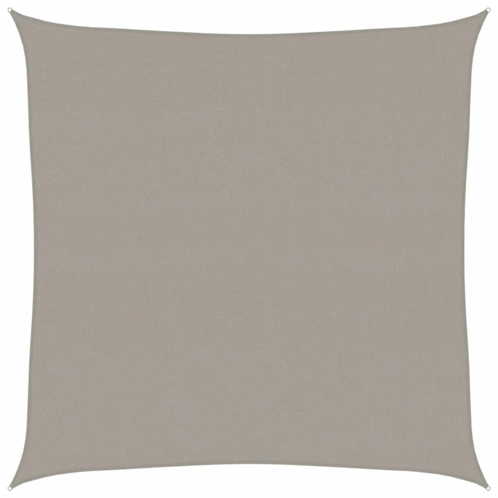 világosszürke HDPE négyszögű napvitorla 160 g/m² 5x5 m
