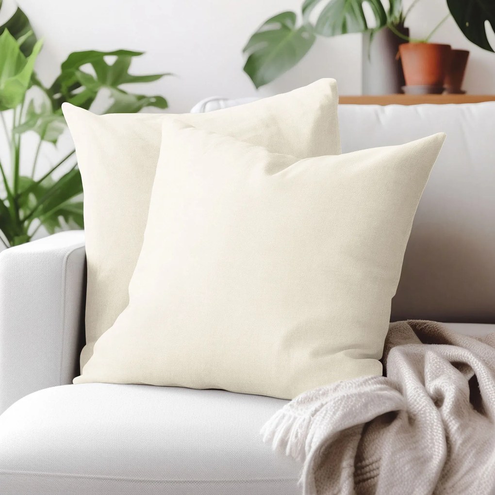 Goldea dekoratív párnahuzat malaga - krémszínű 45 x 45 cm