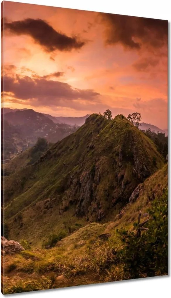 Vászonkép 80x120 Tájkép bárányhegyekkel