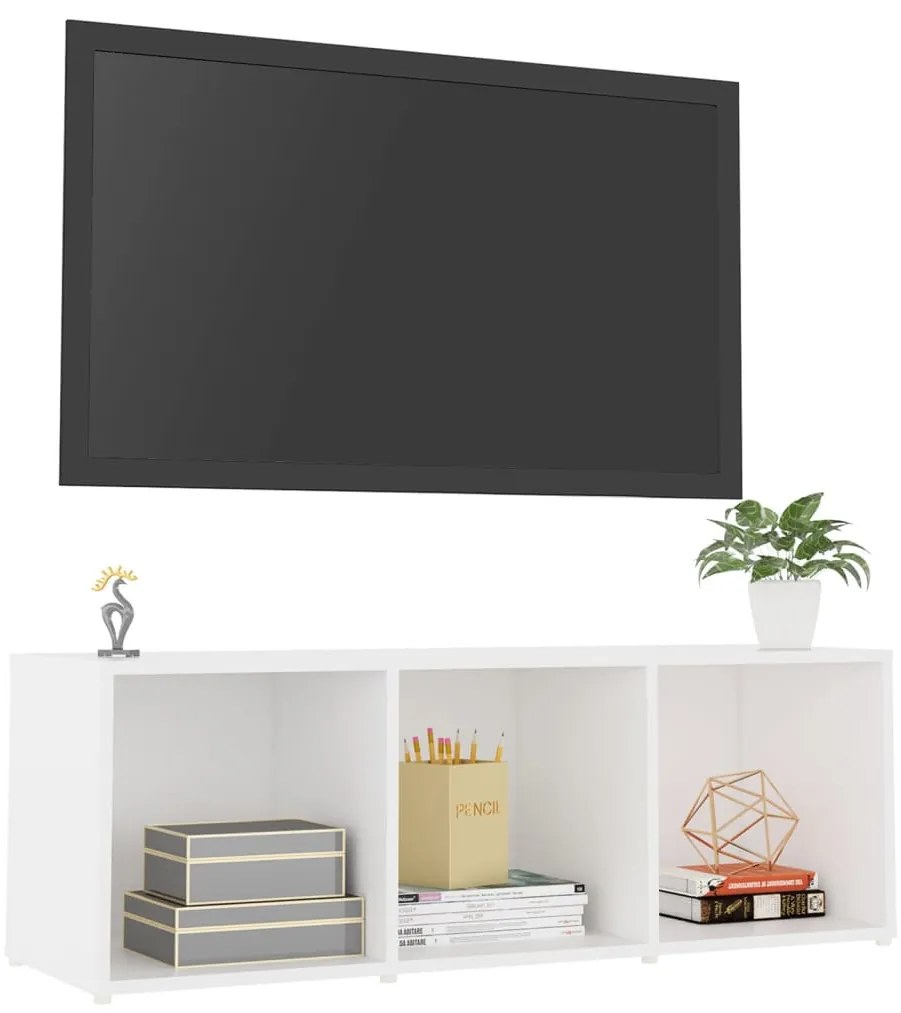 fehér forgácslap TV-szekrény 107 x 35 x 37 cm