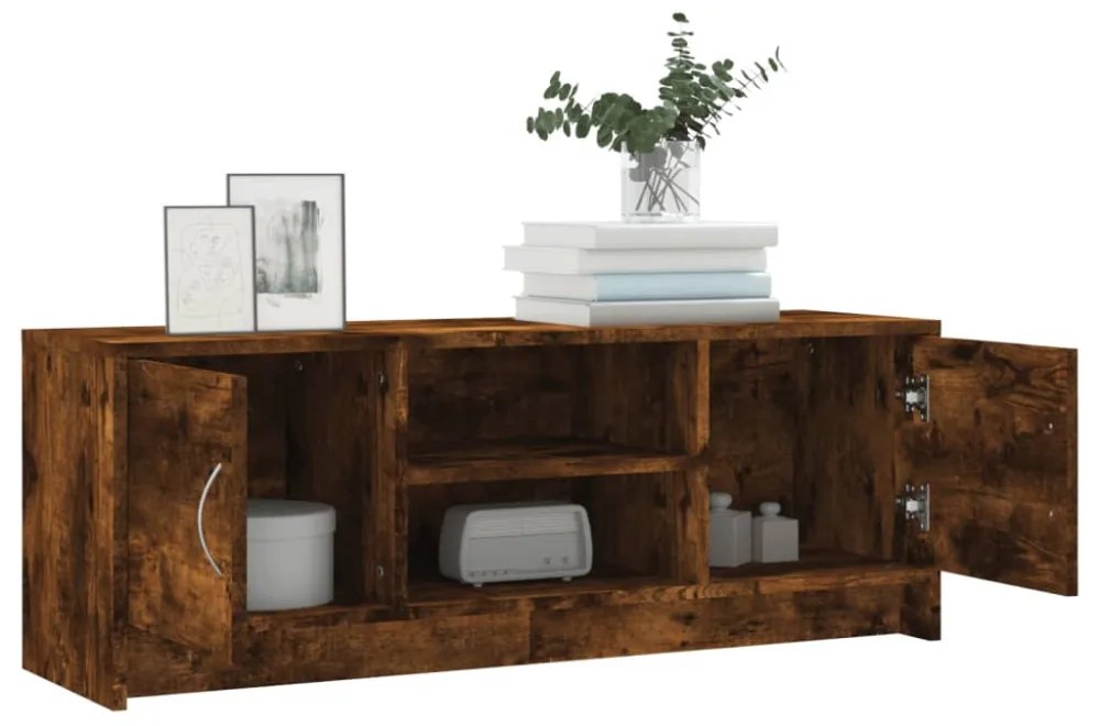 füstös tölgy színű szerelt fa TV-szekrény 102x30x37,5 cm