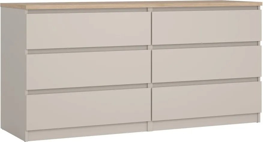 Krémszínű komód 154x76x50 cm Naia – Tvilum