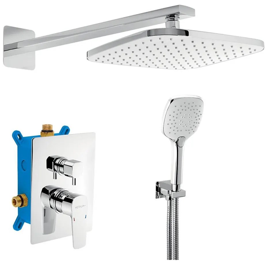 Novaservis - Zuhanykészlet rejtett csappal METALIA ECO fényezett króm